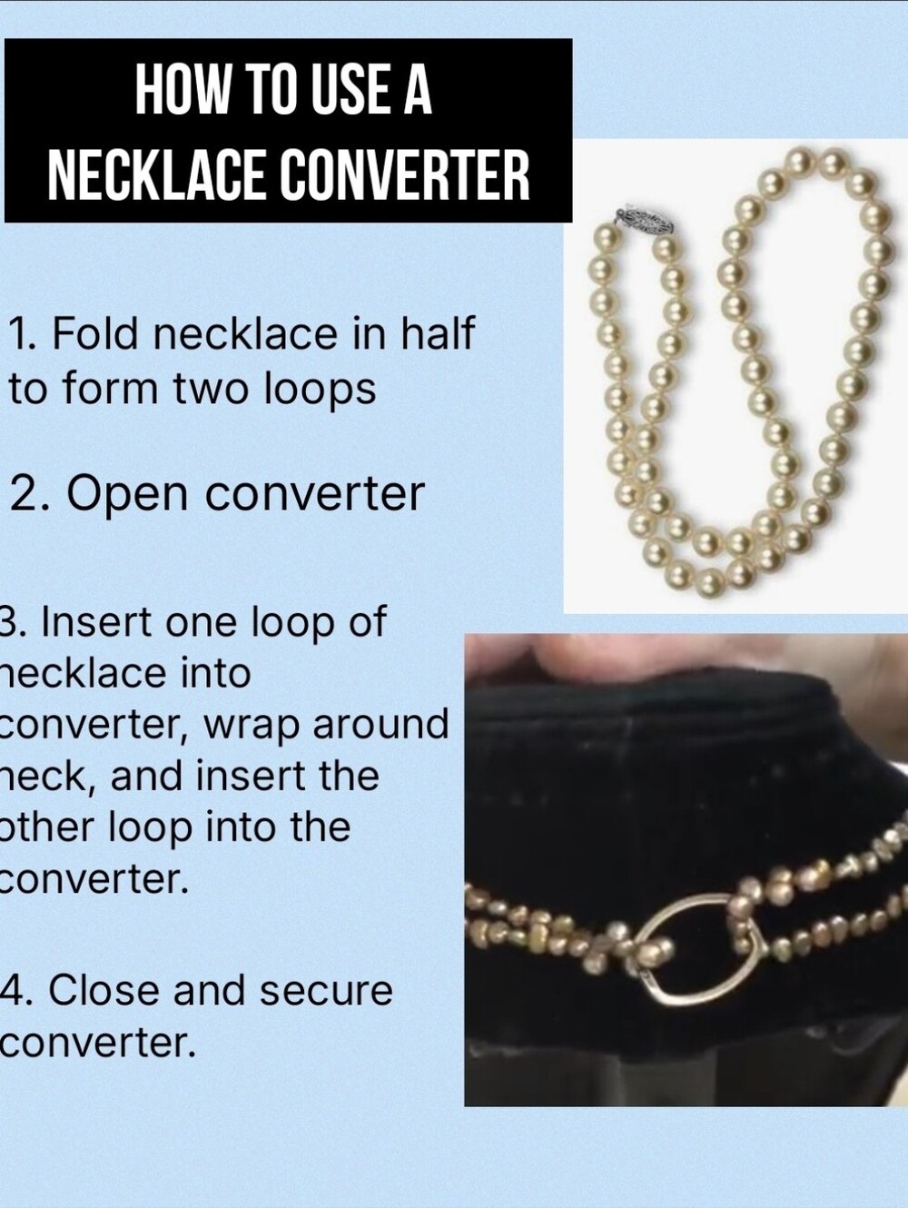 Necklace Converter, Dark Silver, Gunmetal - Picture 6 of 7